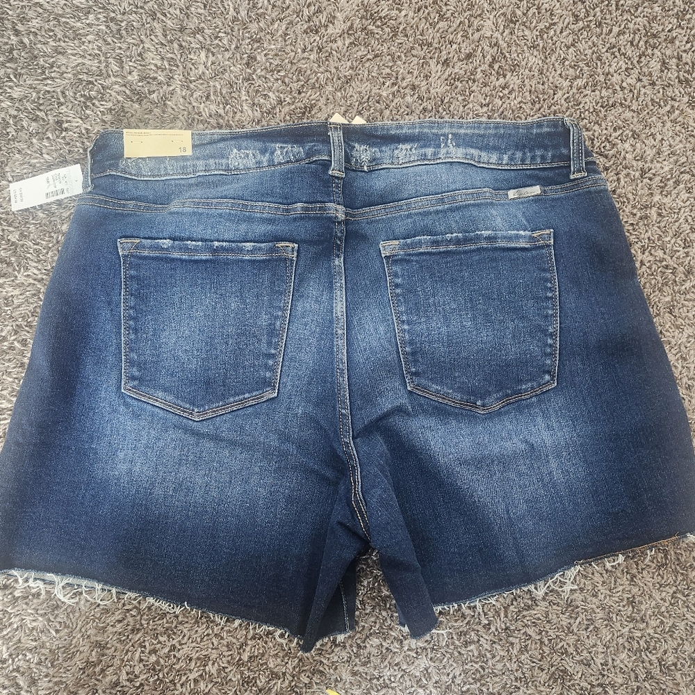 KanCan For Maurices Size 18 Distressed Cutoff Style Shorts 5 Inch Inseam Blue - Picture 2 of 10
